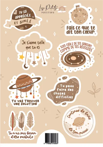 CosmoConfiance - Stickers autocollant LES PETITS POSITIFS