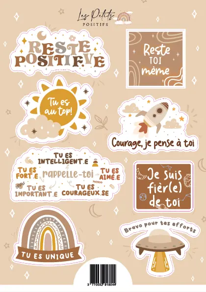 GalaxieGagnante - Stickers autocollant LES PETITS POSITIFS